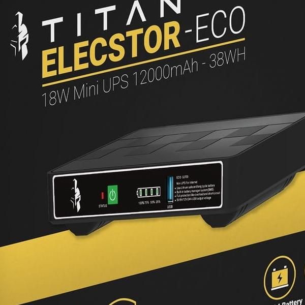 Titan Elecstor 18W Mini DC UPS 12000mAh