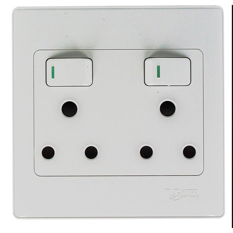 UNITED ELECTRICAL Double Switch Socket 4X4