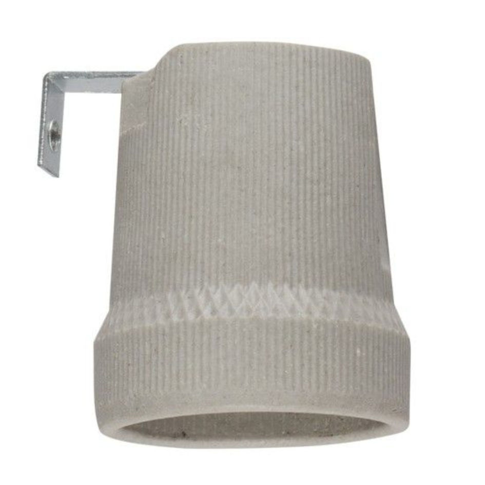 ES Porcelain Lampholder with Bracket