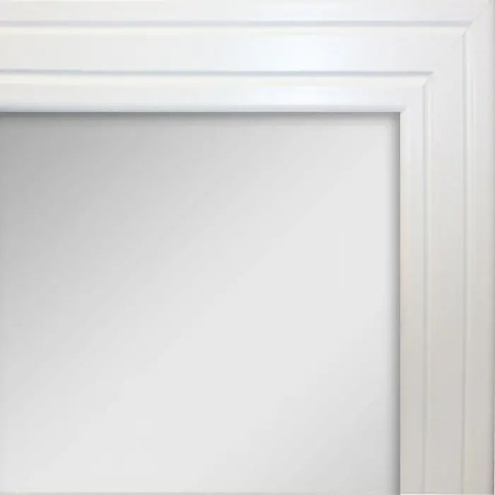 Woodly Mirror, White, 700mm x 450mm