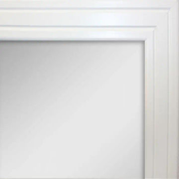 Woodly Mirror, White, 700mm x 450mm
