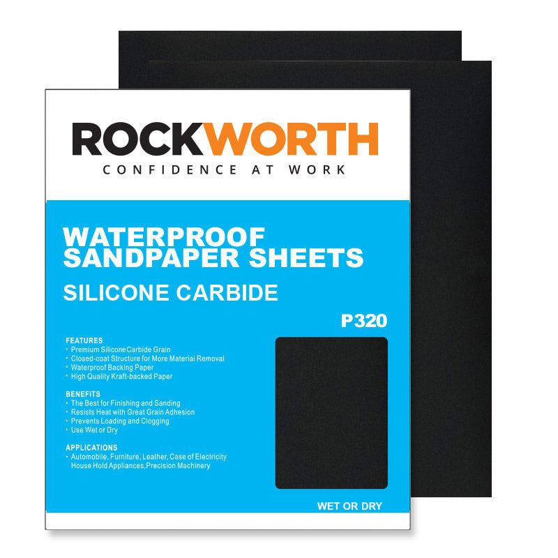 Rockworth Water Paper Sheets P320 (50 Pack)