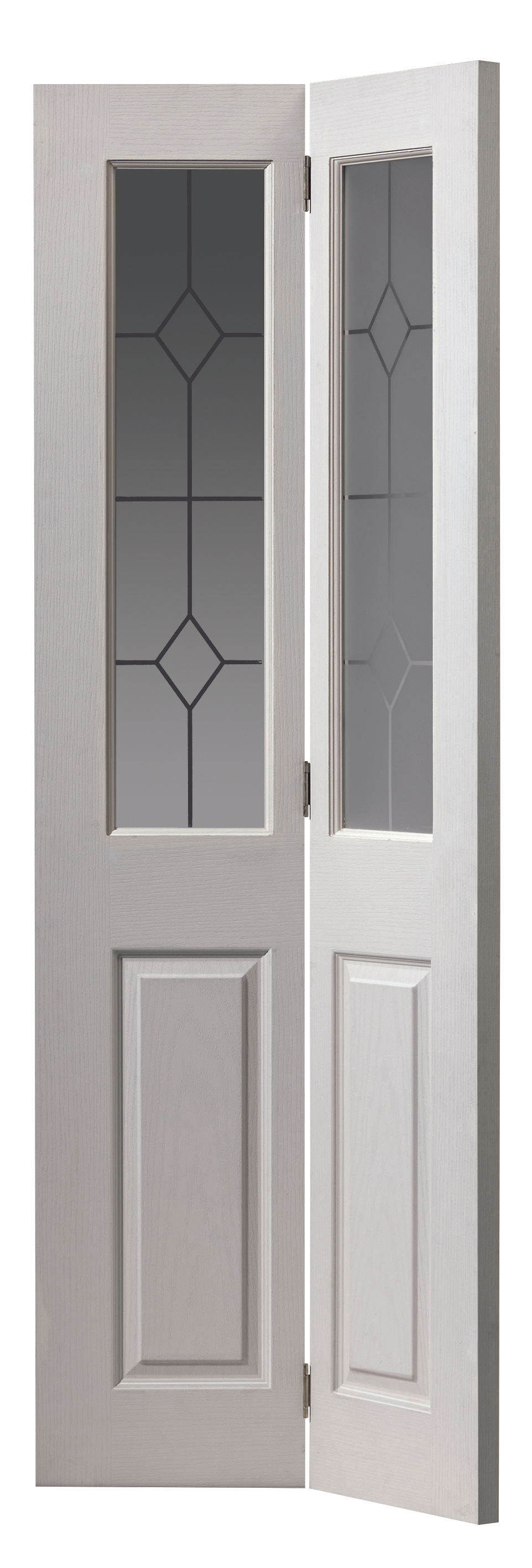 CANTERBURY 2 LT GLZ BIFOLD  DIAMOND ETCH GLASS INCL TRACK