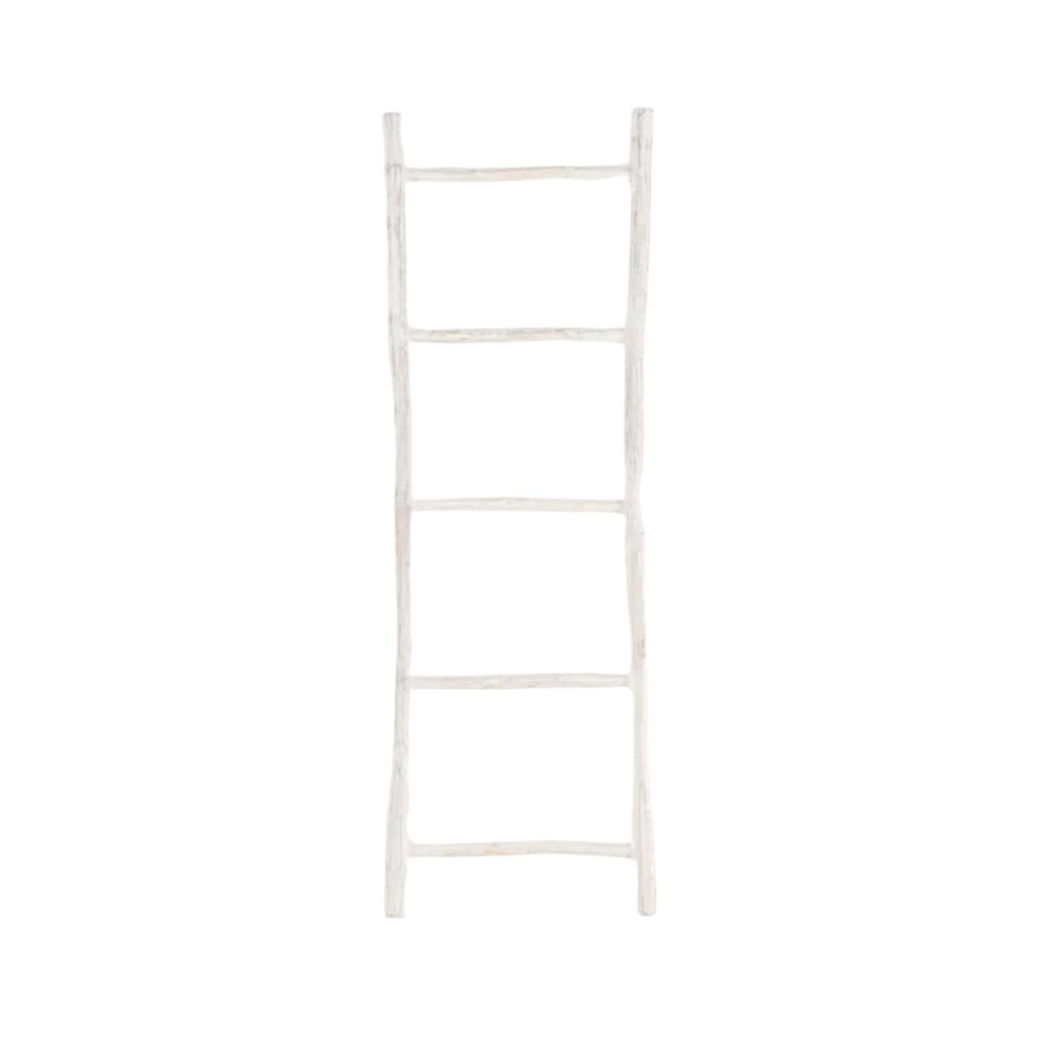 150cm Solid Wood Decorative Ladder - Whitewash
