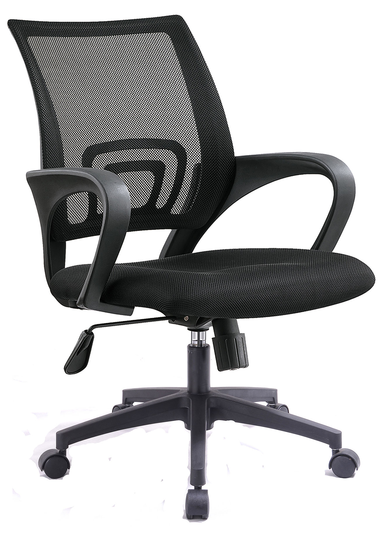 TOCC Zippy netting Back Typist Office Chair with Black Base - Black