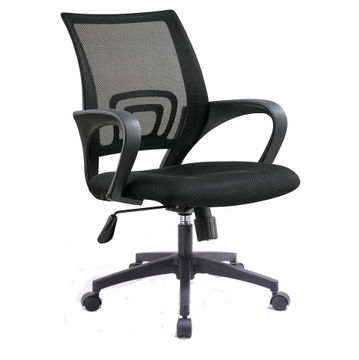 TOCC Zippy netting Back Typist Office Chair with Black Base - Black