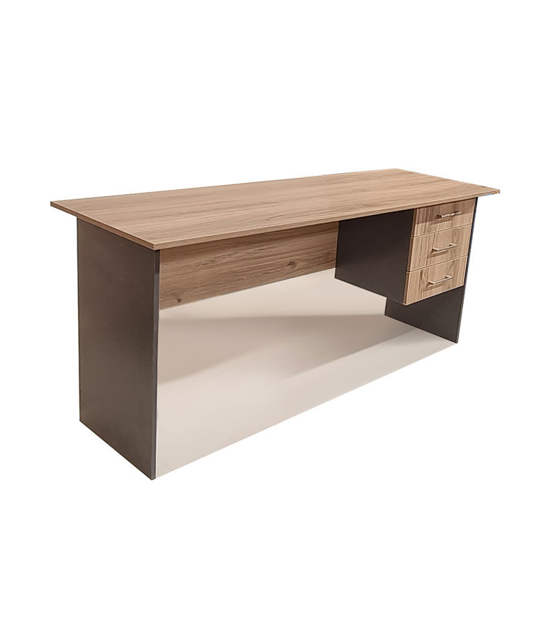 London 3 Drawer Desk 180cm - Sahara & Storm Grey