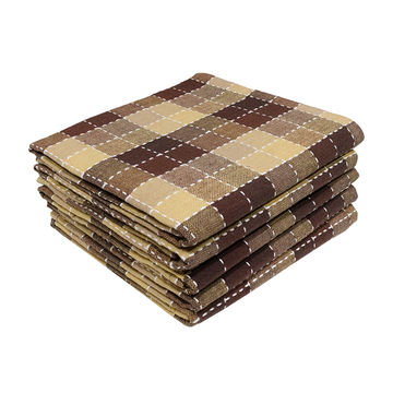 Bunty's Kitchen Towel - Design 2724 - 047x068cms - (05 Pc Pack) - Checks - Beige