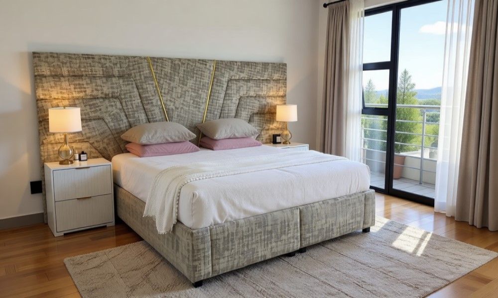The Luxe Haven Headboard and Base Set - Queen