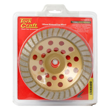 Tork Craft - Dia. Cup Wheel 180 x 22.23mm Turbo Cold Pressed