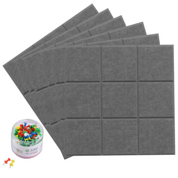 Heartdeco Felt Message Picture Board Wall Panels 6Pcs Set - Dark Grey