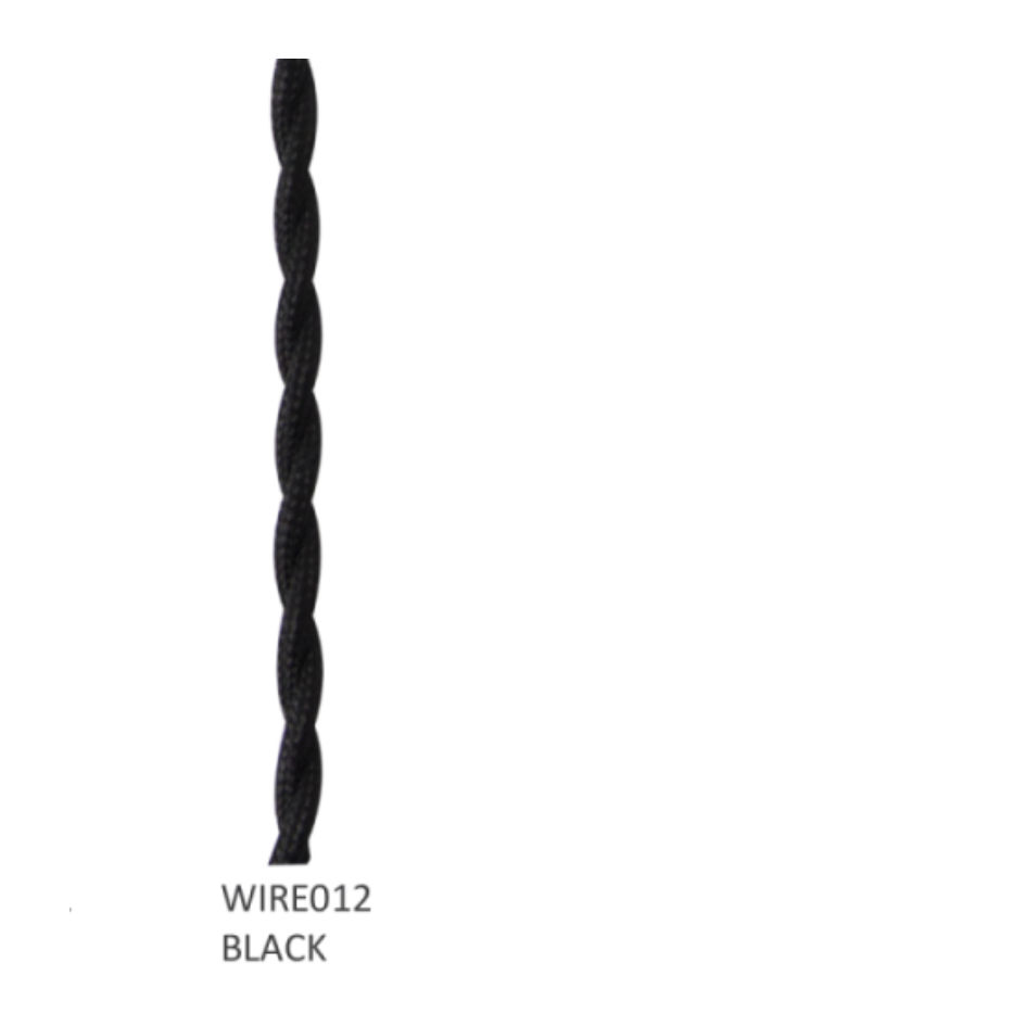 2 Core Material Twisted Cord Wire Black