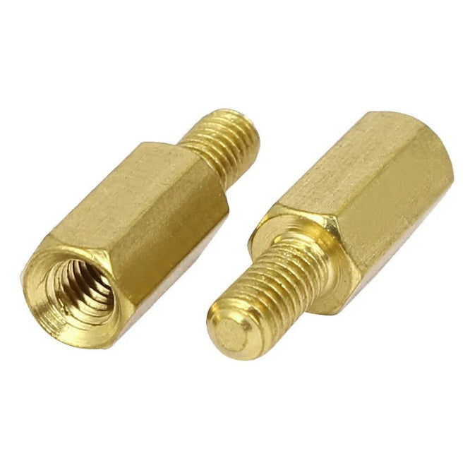 Brass Metal Spacer Mal Fem M4x15x8mm V6257 E Brass