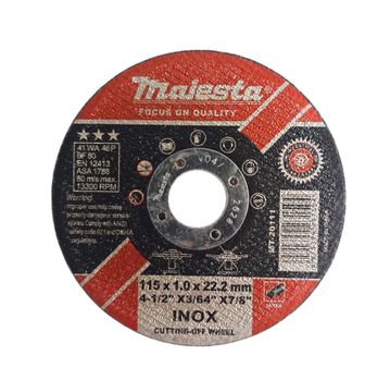 Majesta Slimline Cutting Disc - Steel 115mm x 1.0x22.23mm Inox - Box of 50