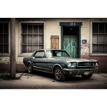 Canvas Wall Art - Ford Mustang Iconic Vintage 1964 - B1504 - [120 x 80 cm]
