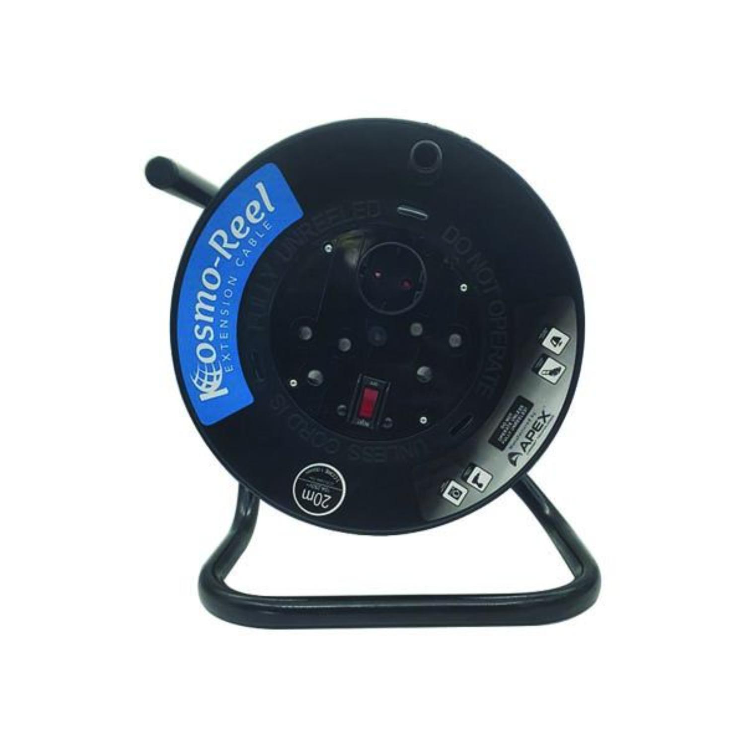 Electrosense 20m 10A Open Frame Extension Cable Reel