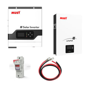 3kW Must Hybrid Inverter & 2.56kWh Must Lithium Ion Battery (100Ah)