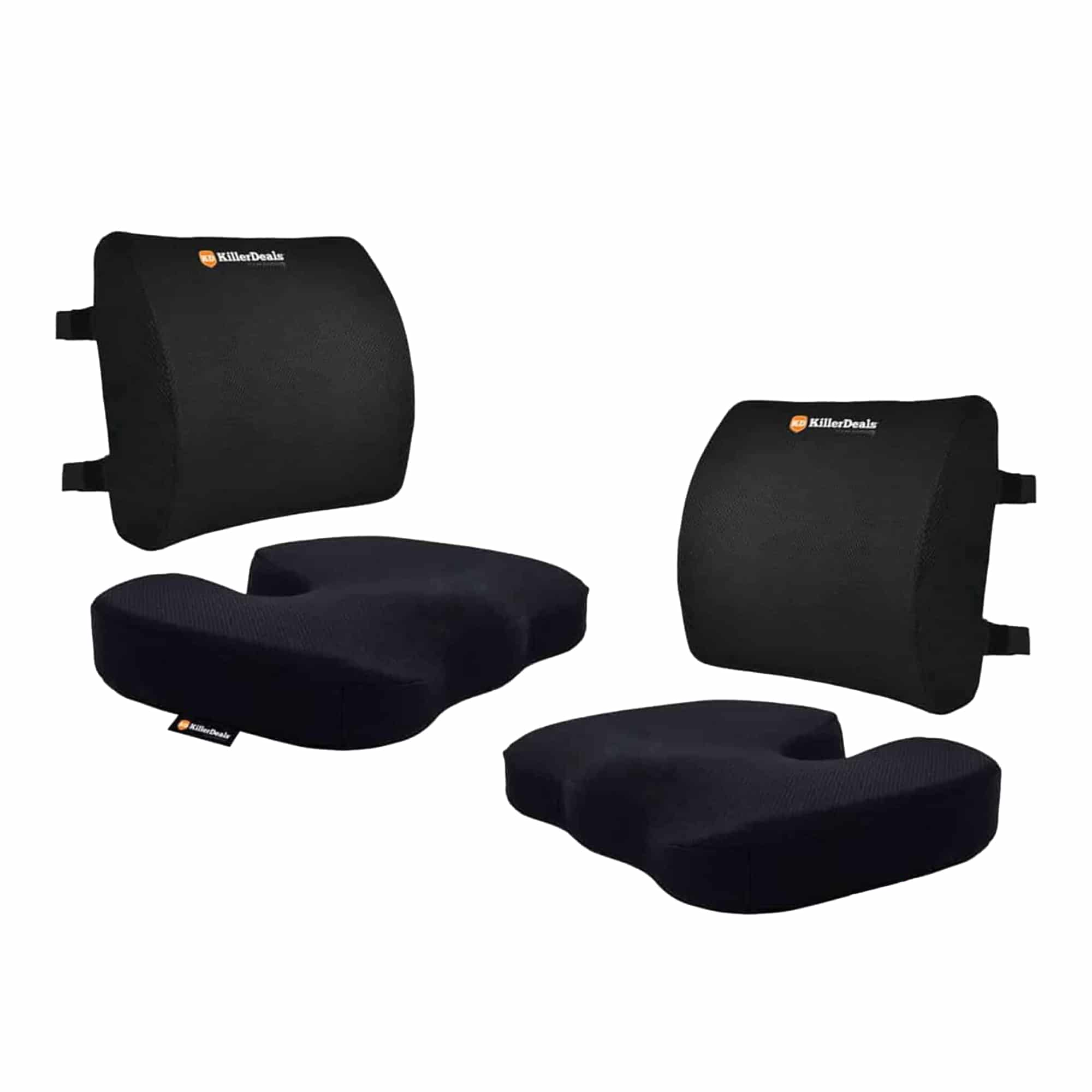 Killer Deals Car Home Office Chair Lumbar Support Memory Foam Cushions Combo