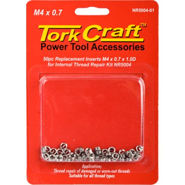 Thread Repair Kit M4 X 0.7 X1.0D Repl. Inserts For Nr5004