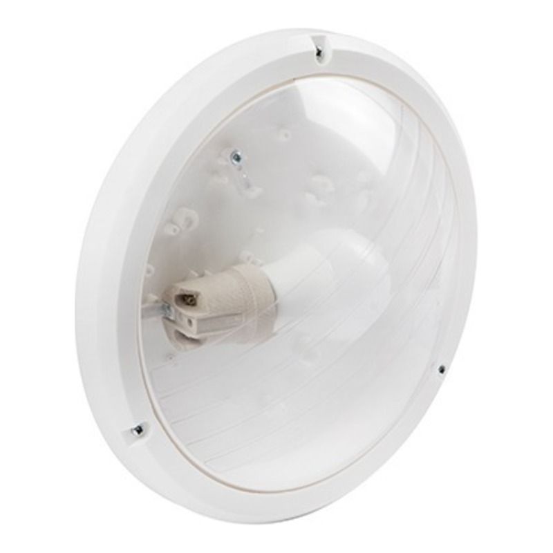 Bulkhead Eco White Clear E27 1x15w
