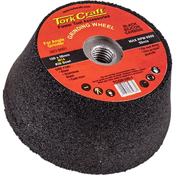 Grinding Wheel 100X50 M14 Bore - #36 Bowl - Angle Grinder