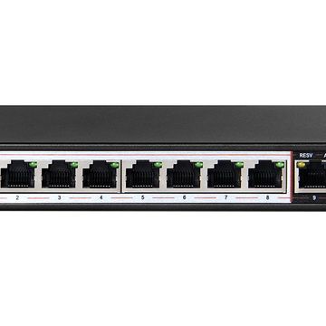 Scoop 10 Port Fast Ethernet Switch With 8 Ai Poe Ports And 2 Fe Uplink