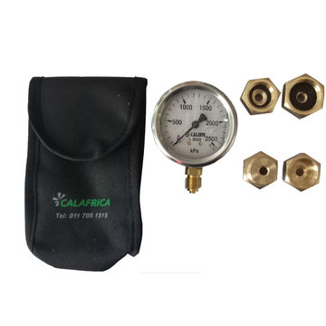 Plumbers test kit with ½" and ¾" BSP female