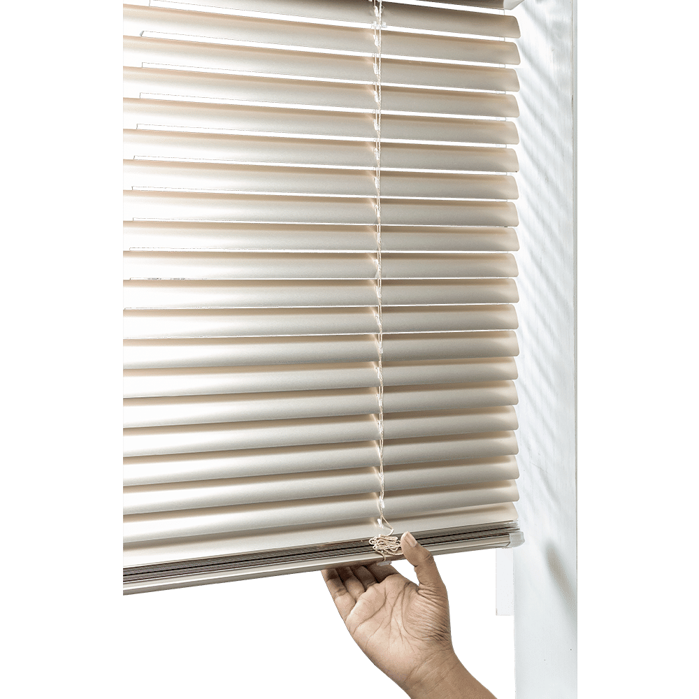 25mm Cordless Aluminium Blind - 1000x1000 Fawn
