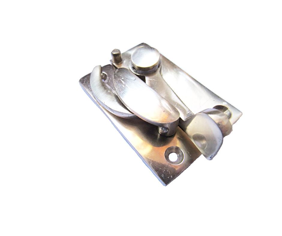 POLISHED BRASS SASH FASTNER FOR WOOD WINDOWS