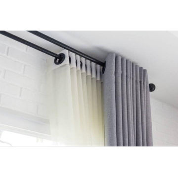 100%Blockout Grey Eyelet Curtain 250 cm Width x 220cm Length