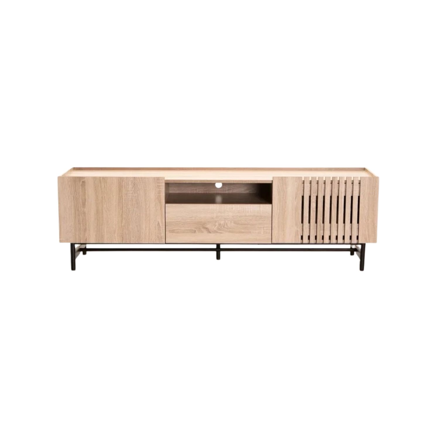 160cm Industrial TV Unit with 2 Doors & Drawer