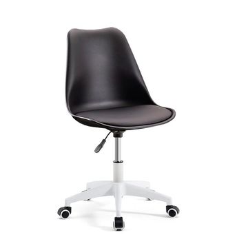 Focus - Replica Eames Chair with Wheels - Black