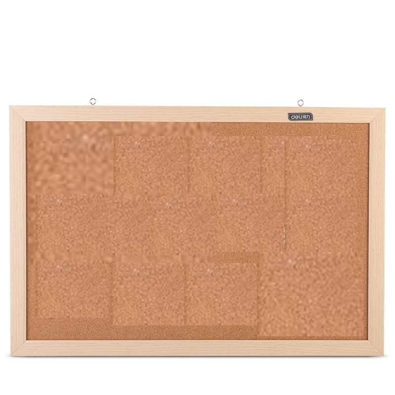 Deli Cork Board Double side use wood frame 400*600mm