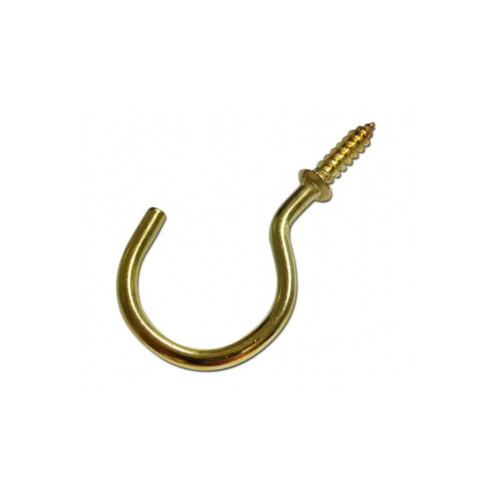 Round cup hooks, Brass, 38MM, 20 PIECES