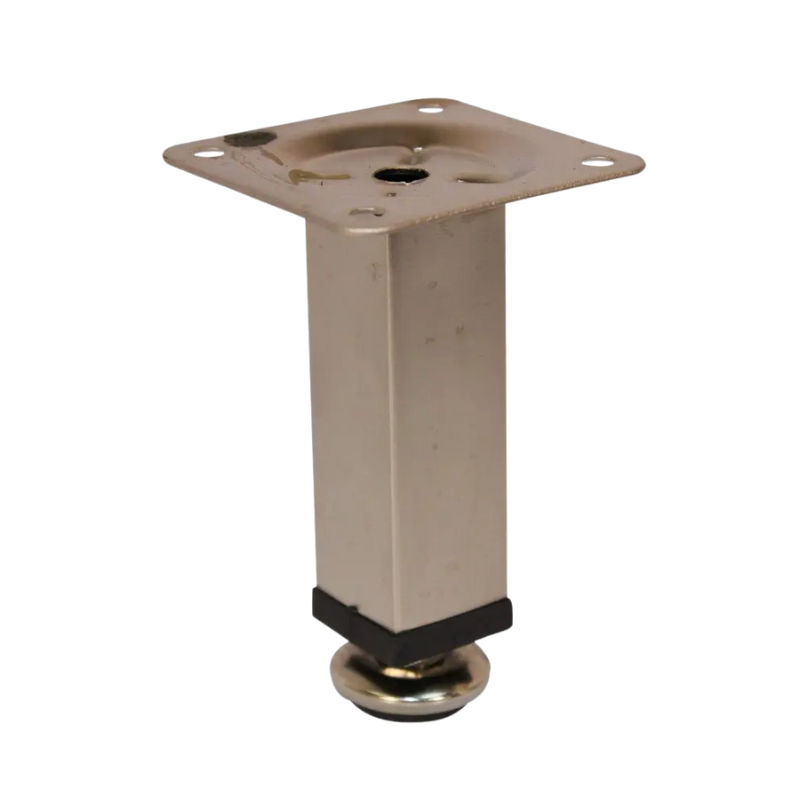 Square Tube Leg, Adjustable, H100mm, Pearl Nickel