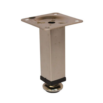 Square Tube Leg, Adjustable, H100mm, Pearl Nickel