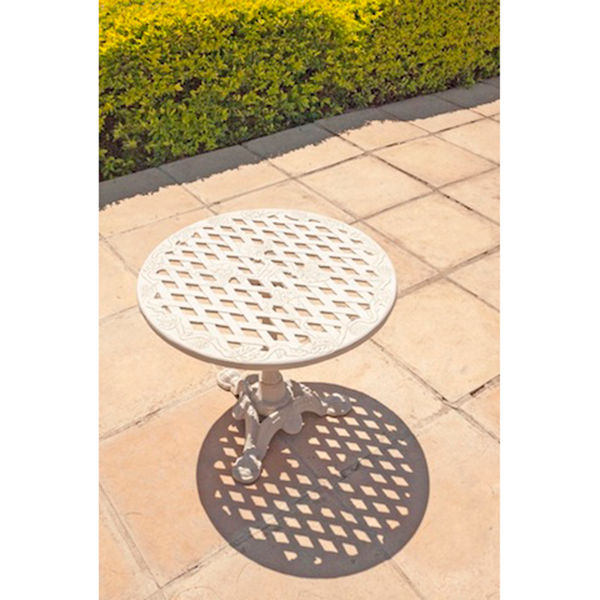Ageless & Beautiful! Cast Aluminium Patio Table  / Garden Table / Outdoor Table - King Grape  - Round (58cm Diameter x 52cm High)