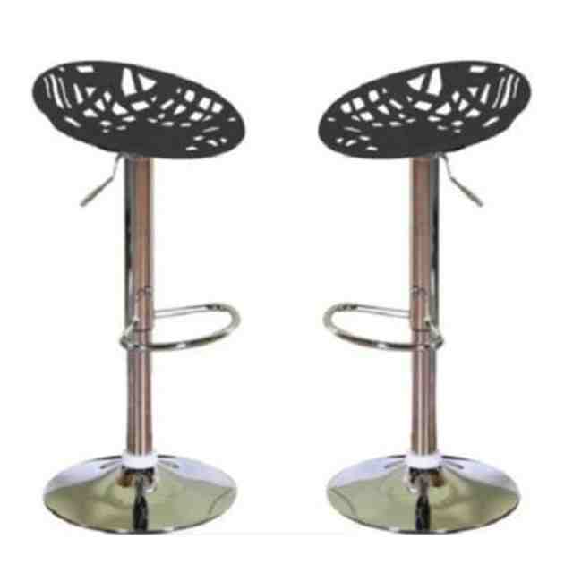 CozyCraft - Lily Single Leaf Barstool - Set of 2 (Black)