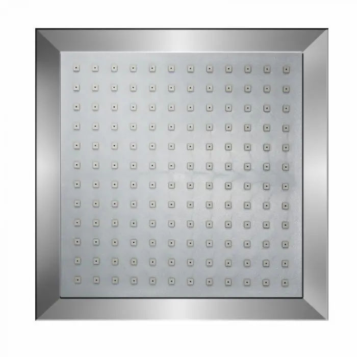 Woodly Shower Rose, Square, Chrome Plated, 200mm