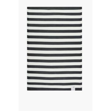 Patio Stripe Rug 120x180cm Black Striped Polypropylene Outdoor Rug