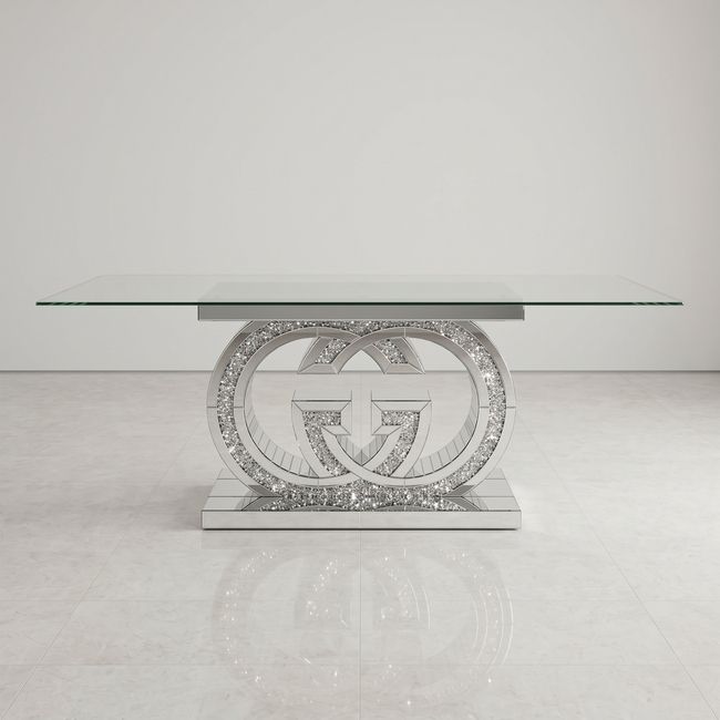 KC Furn - Gigi 200cm glass dining table