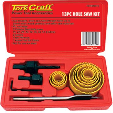 Holesaw Set 13Pce In Case Carbon Steel