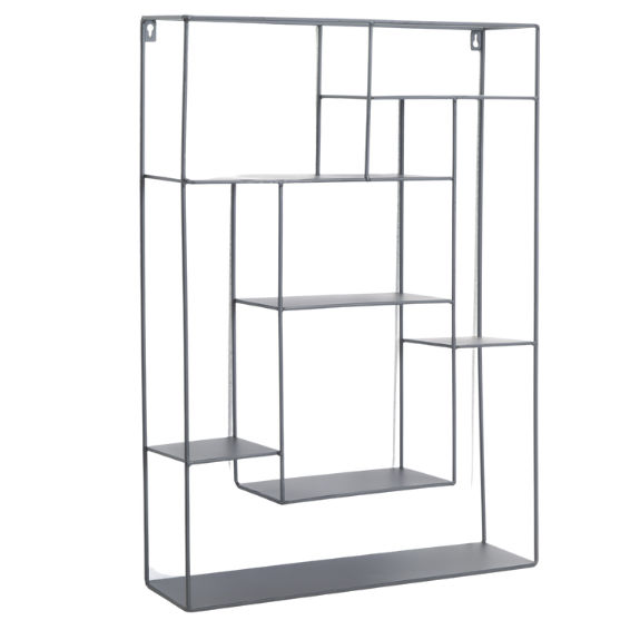 WALL SHELF - BLACK MULTI LEVEL