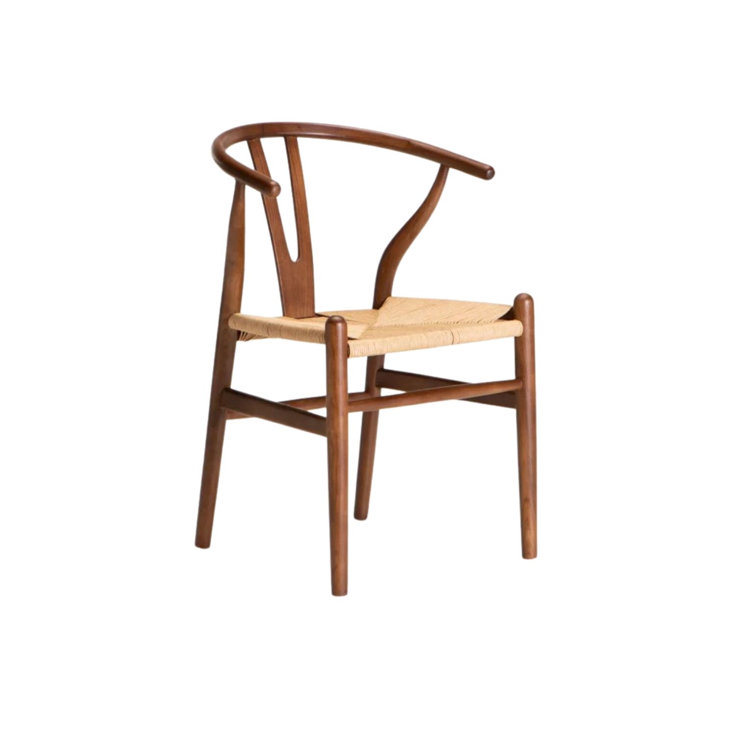 Elm Wood Wishbone Dining Chair - Brown