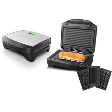 Taurus Sandwich Maker With Interchangeable Plates Non-Stick Black "Miami Premium"