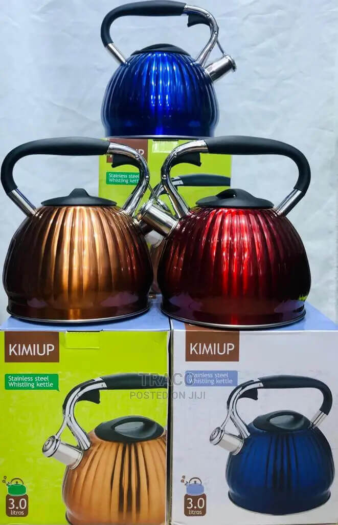 3L Stainless Steel Whistling Kettle - Bronze