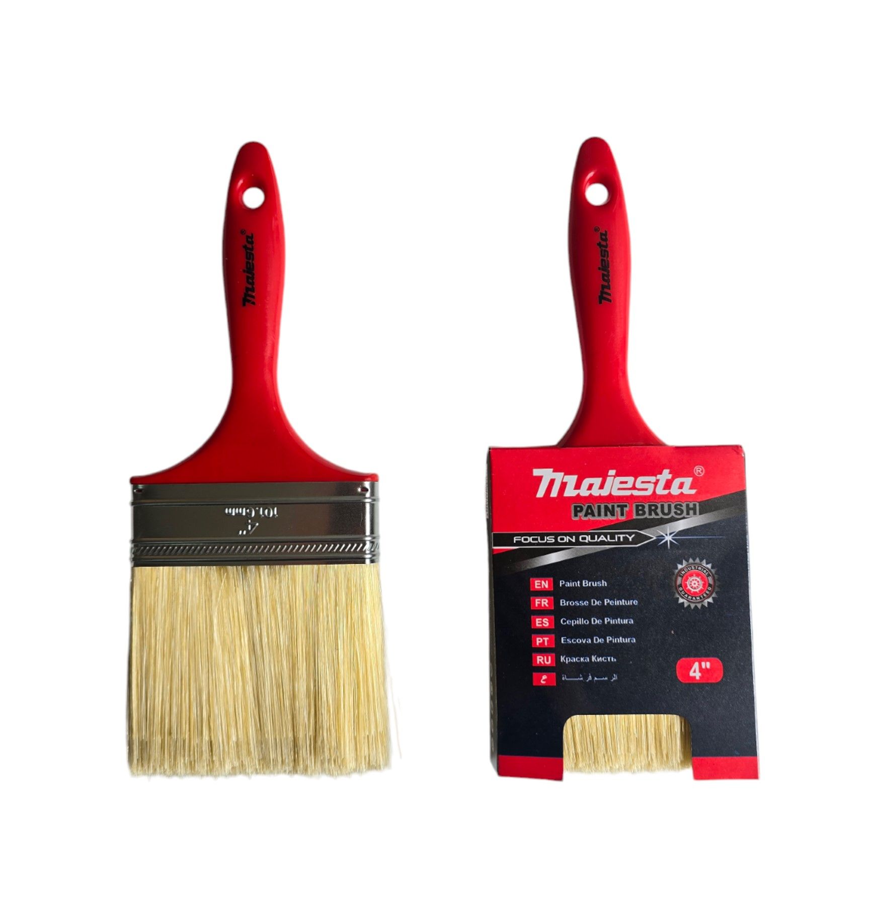 Majesta Blonde Bristle Paint Brush 100mm (6 Pack)