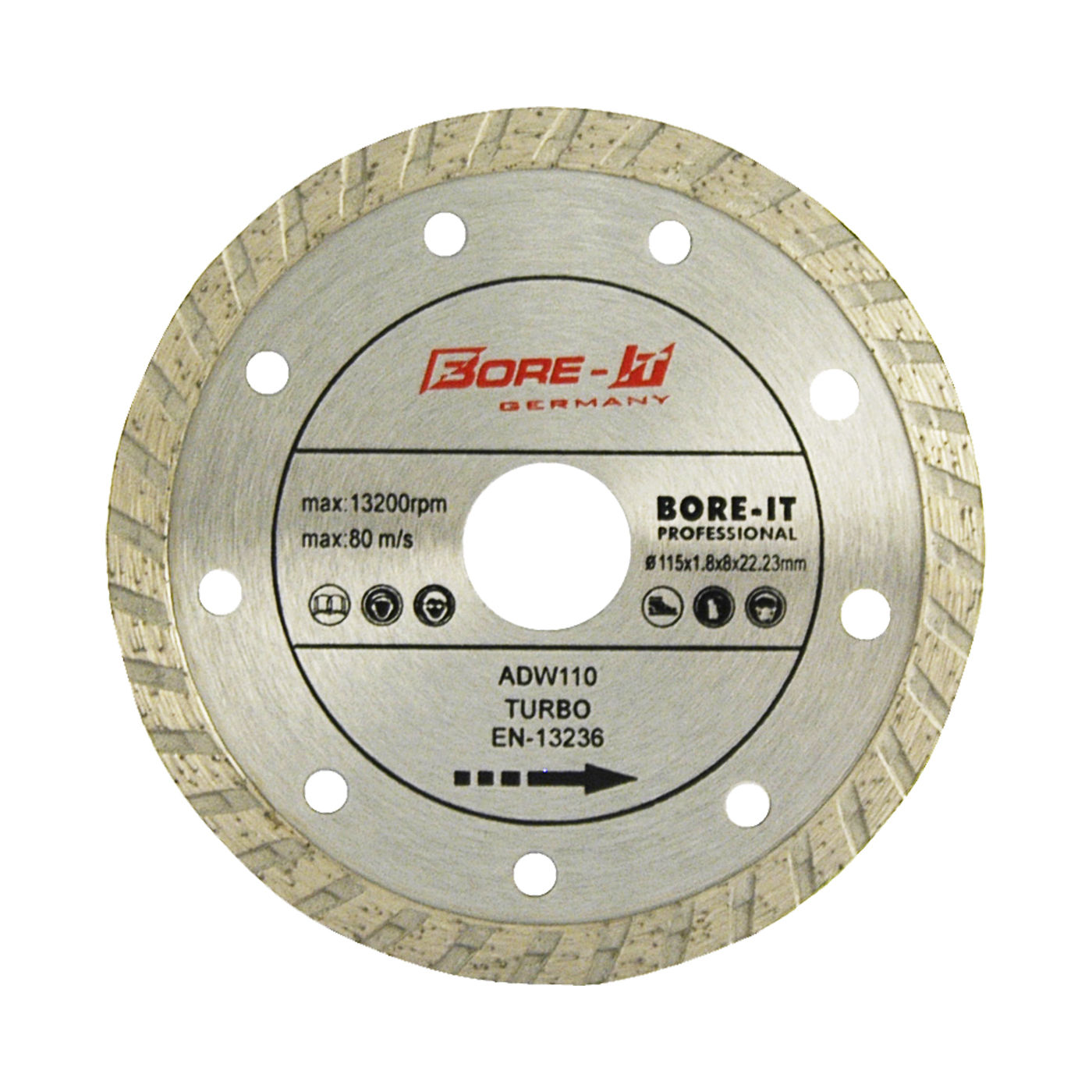 Bore-it - Diamond Blade - Turbo - 115mm  - 6 Pack