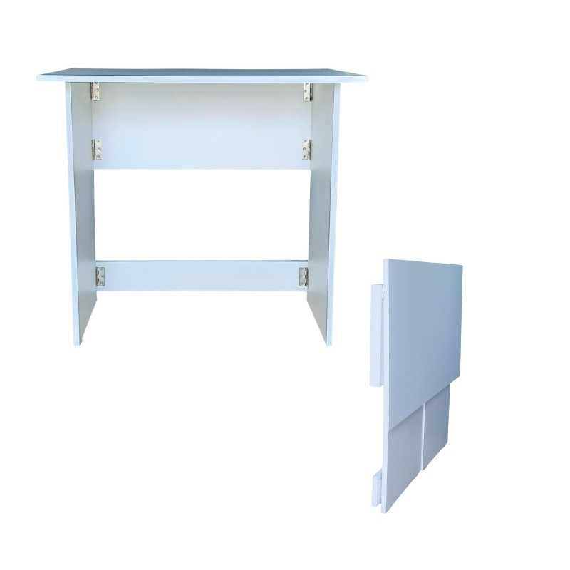 SpaceSave Flip n Flat Folding Portable Desk 80x50cm - White