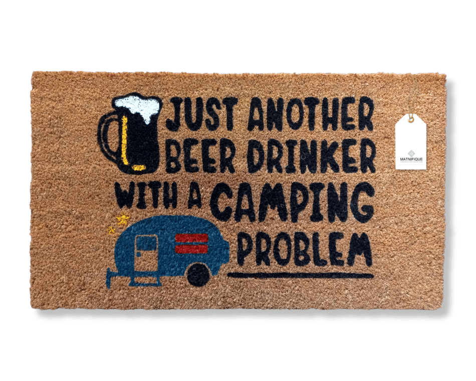 Matnifique Coir Design Doormat - Camping Problem 700 x 400 x 14mm